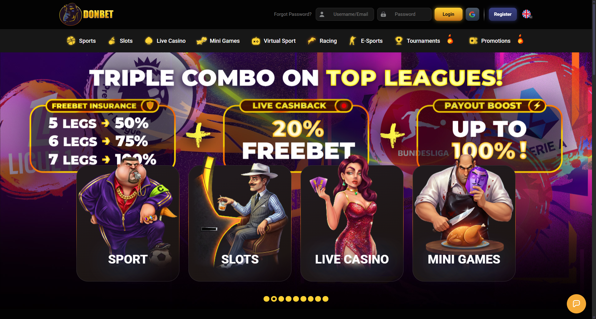 Donbet website screenshot supplied for the MyStake guide