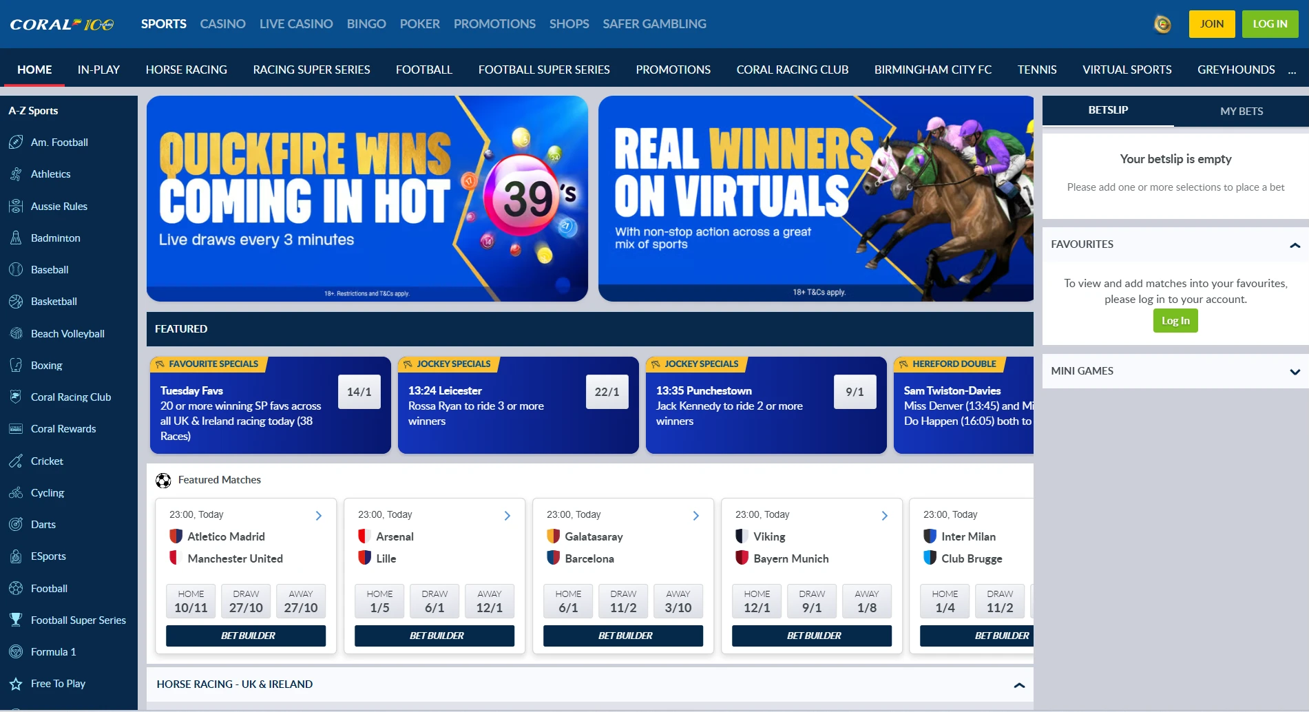 Coral website screenshot supplied in the operator article
