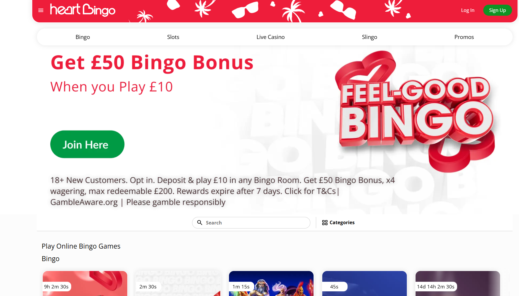 Heart Bingo website screenshot supplied in the operator article