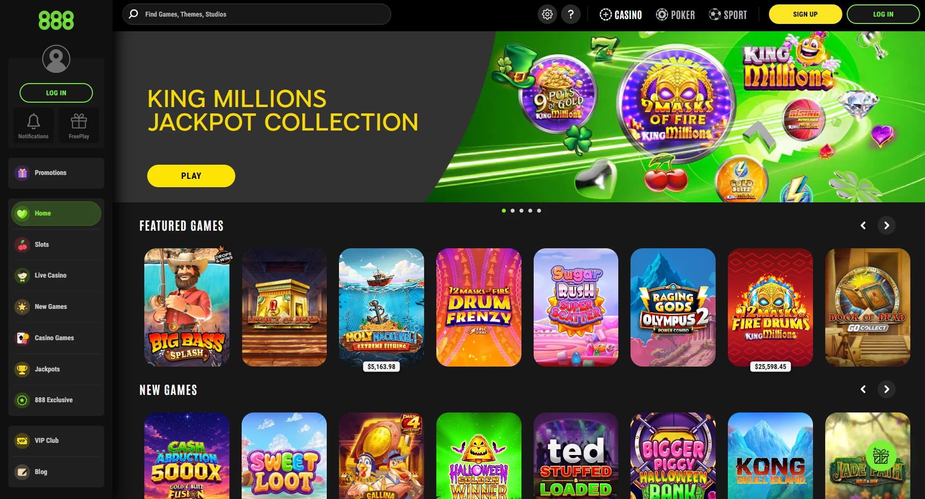 888casino homepage screenshot supplied in the Evoke plc article