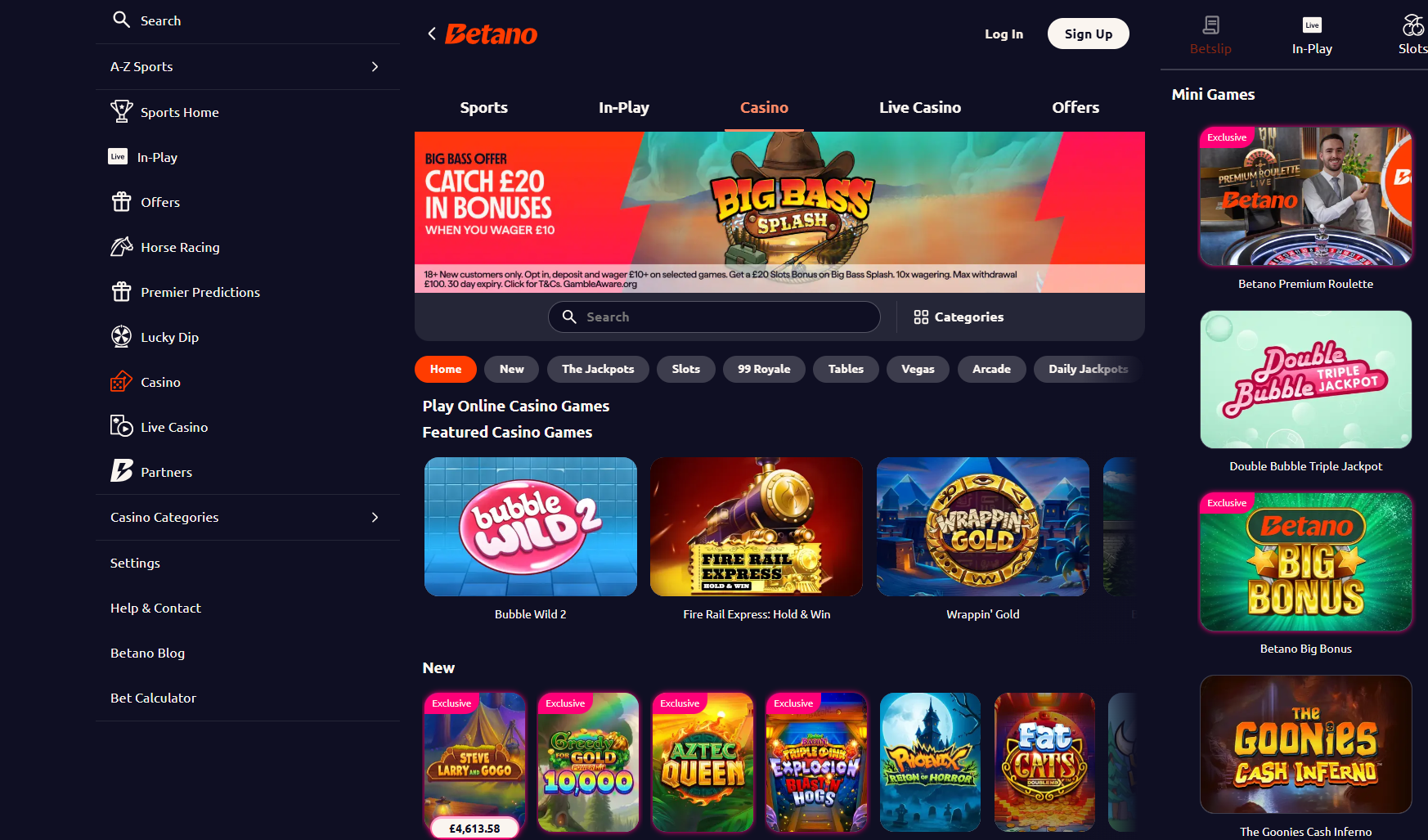 Betano casino website screenshot supplied in the operator article